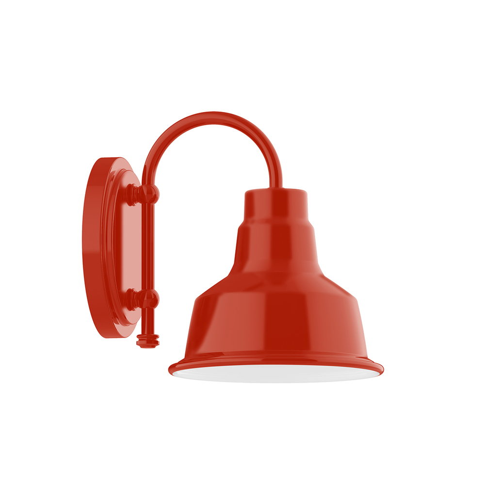 8&#34; Warehouse shade, wall mount sconce, Vermillion