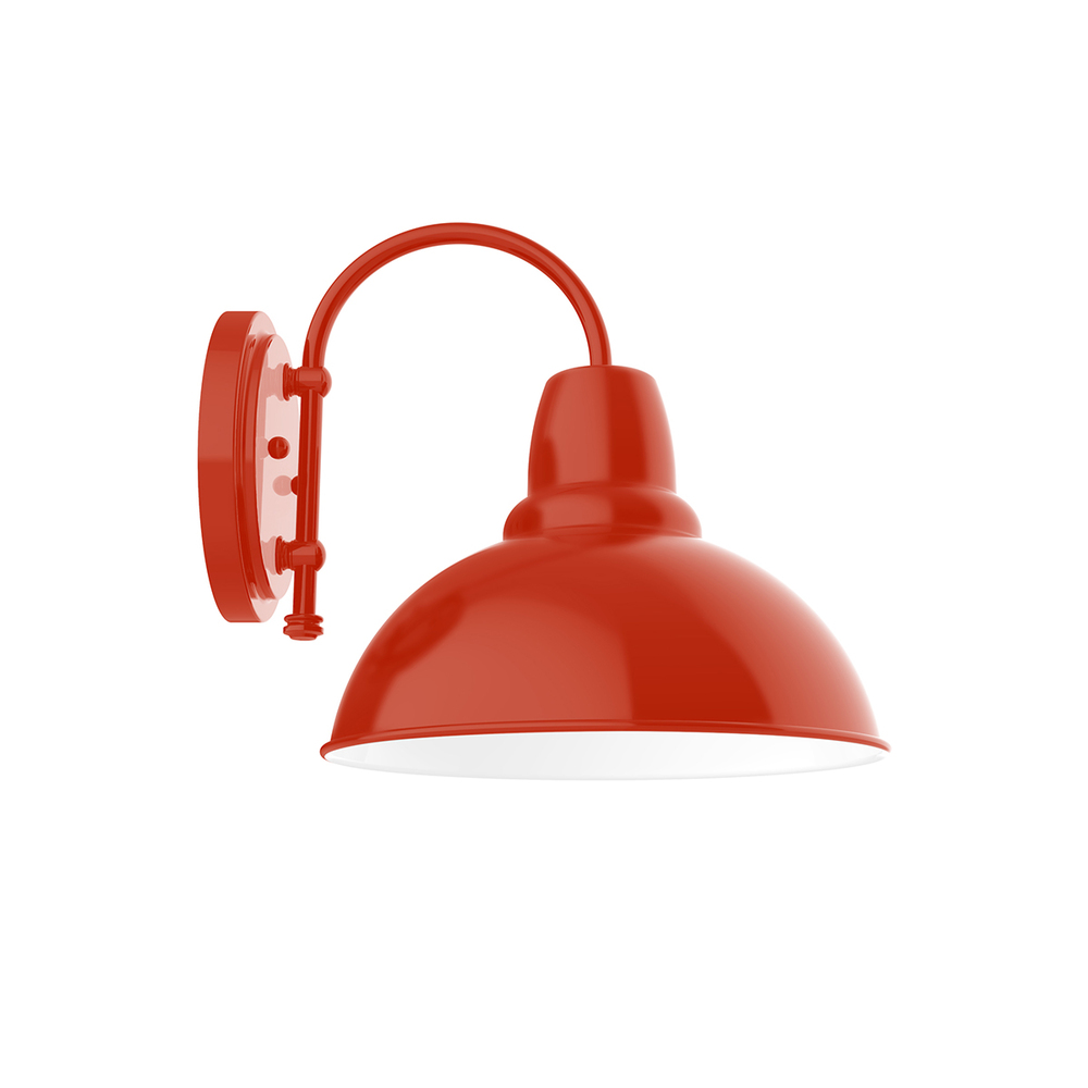 12&#34; Cafe shade, wall mount sconce, Vermillion