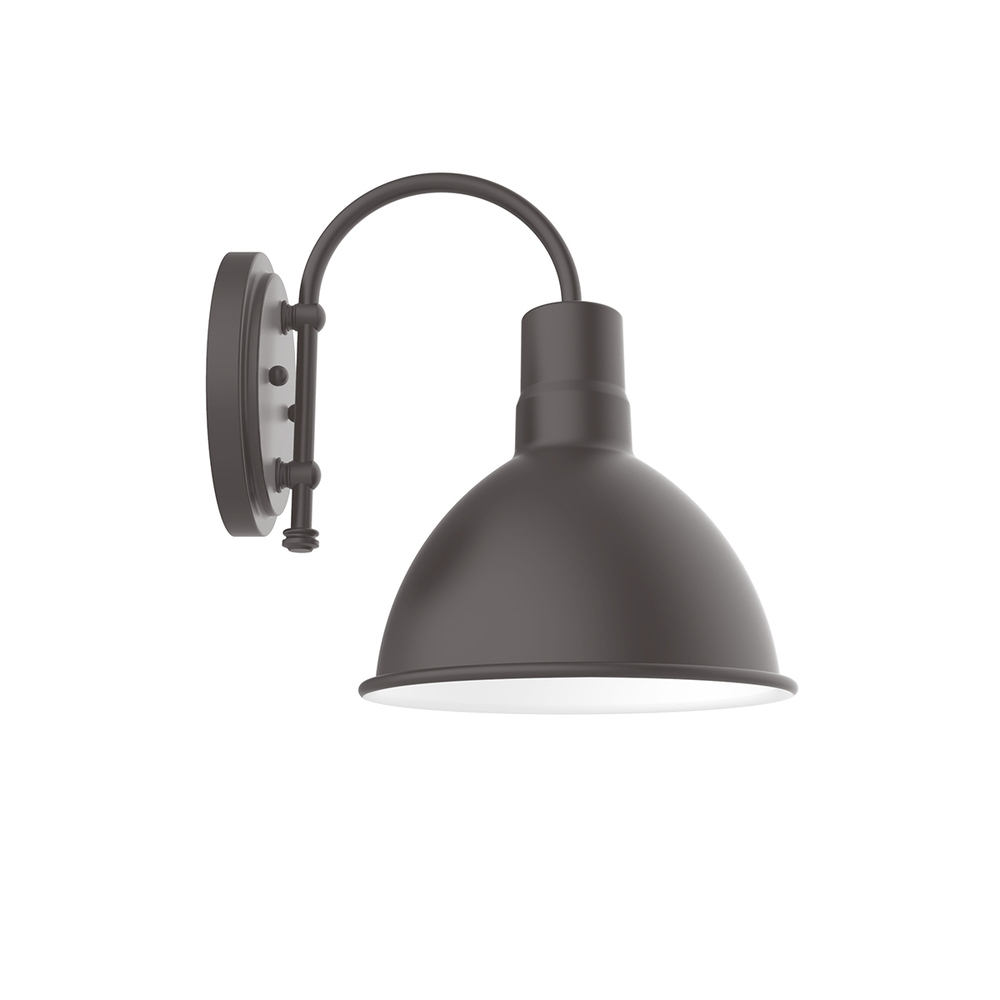 10&#34; Deep Bowl shade, wall mount sconce, Bronze Matte