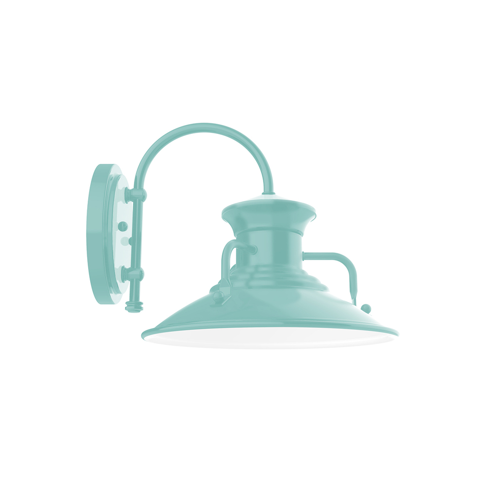 12&#34; Homestead shade, wall mount sconce, Sea Green