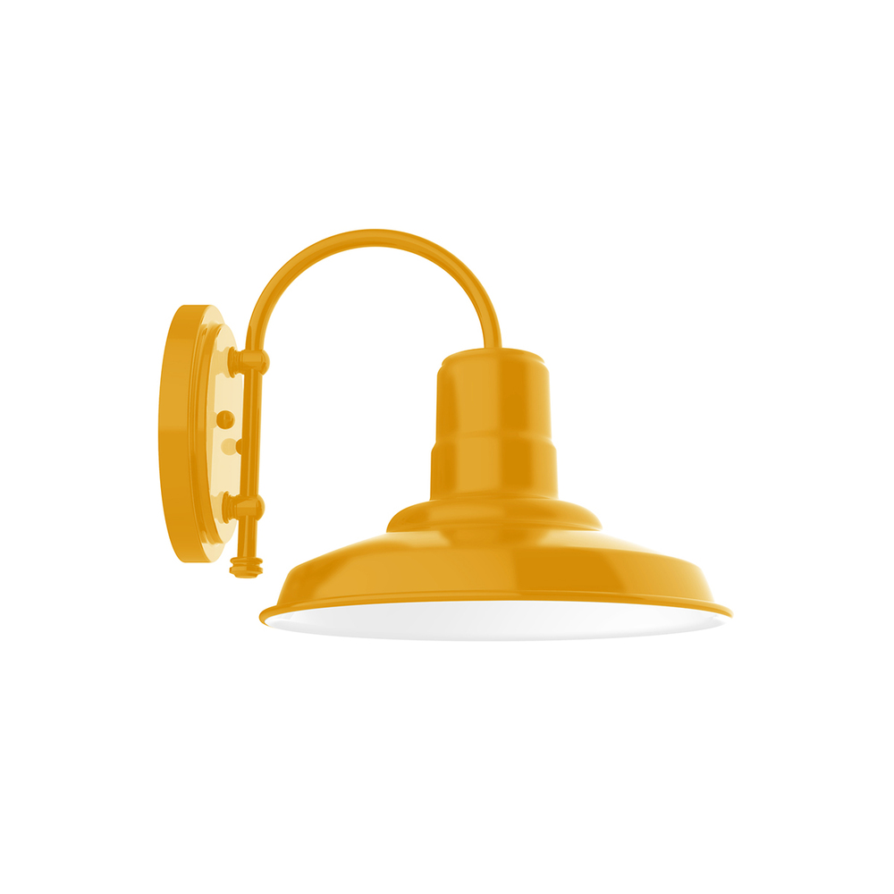 12&#34; Warehouse shade, wall mount sconce, Bright Yellow