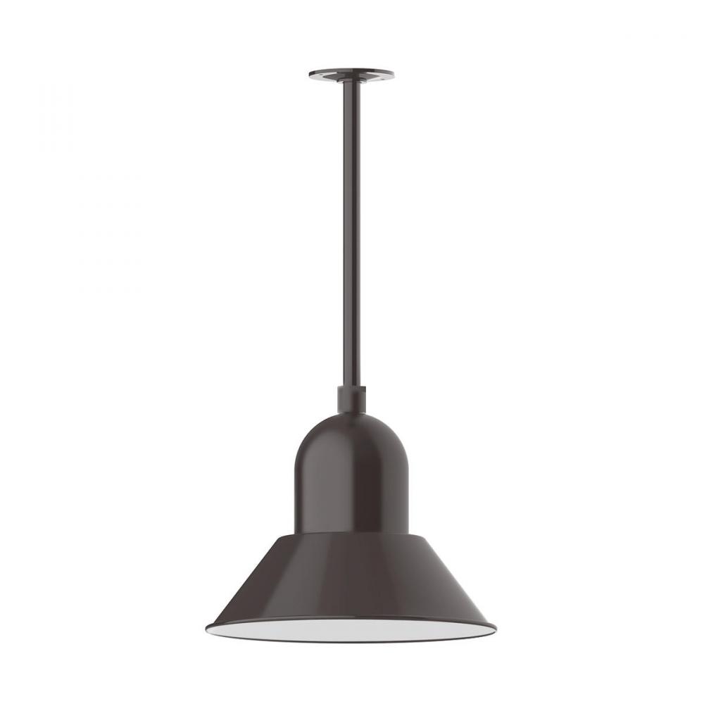14&#34; Prima, stem mount with canopy, Architectural Bronze