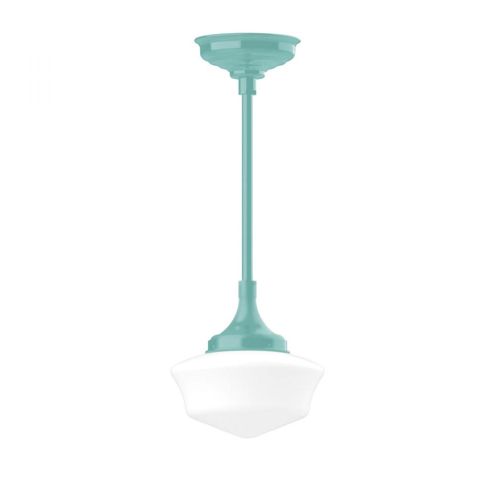 12&#34; Schoolhouse glass, 1/2&#34; x 36&#34; stem and canopy, Sea Green