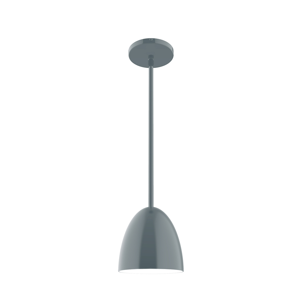 6&#34; Jill Stem Hung Pendant, Slate Gray