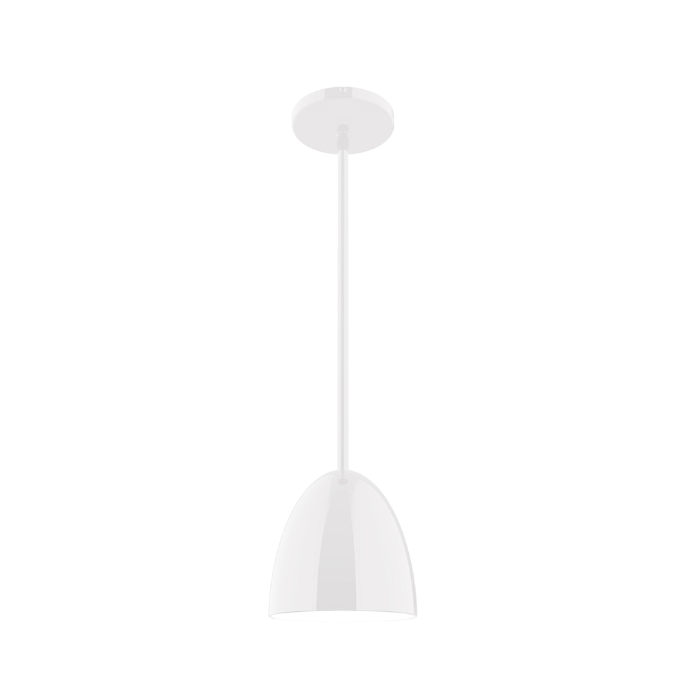 6&#34; Jill Stem Hung Pendant, White
