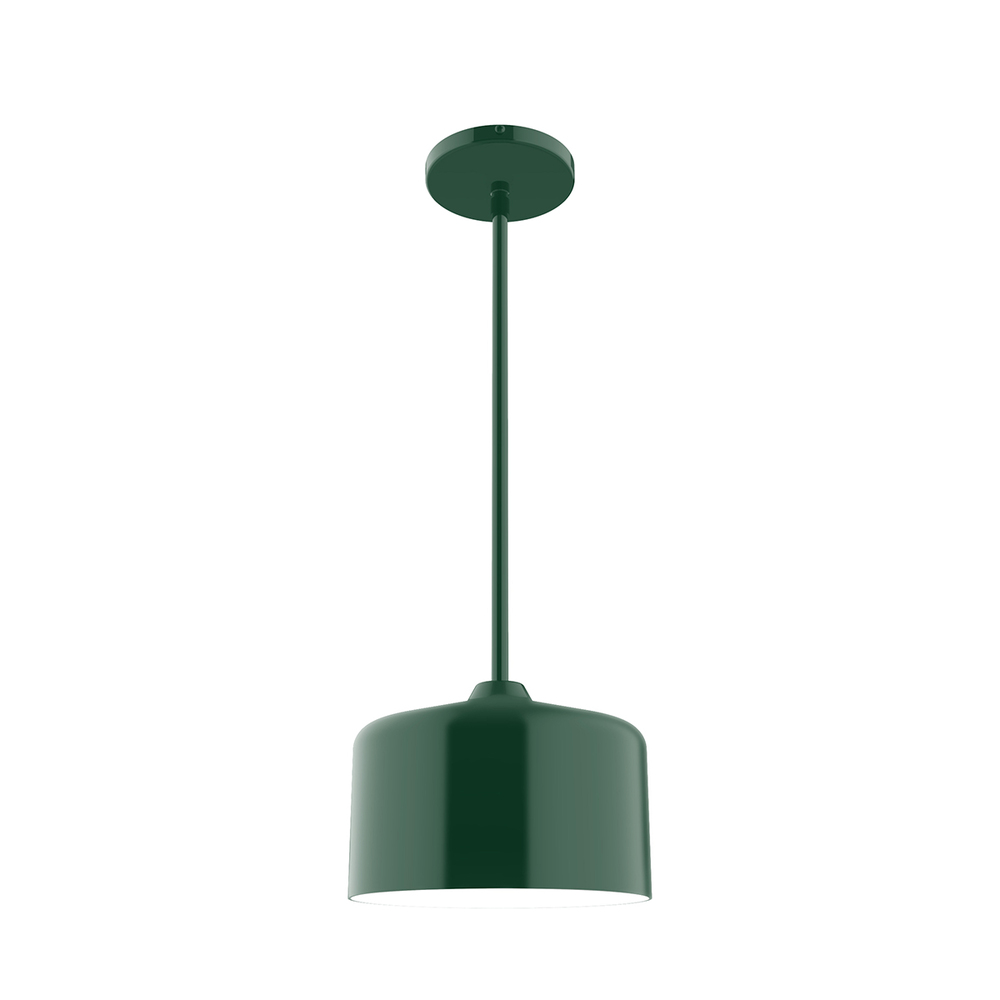 8.5&#34; Julia Stem Hung Pendant, Forest Green