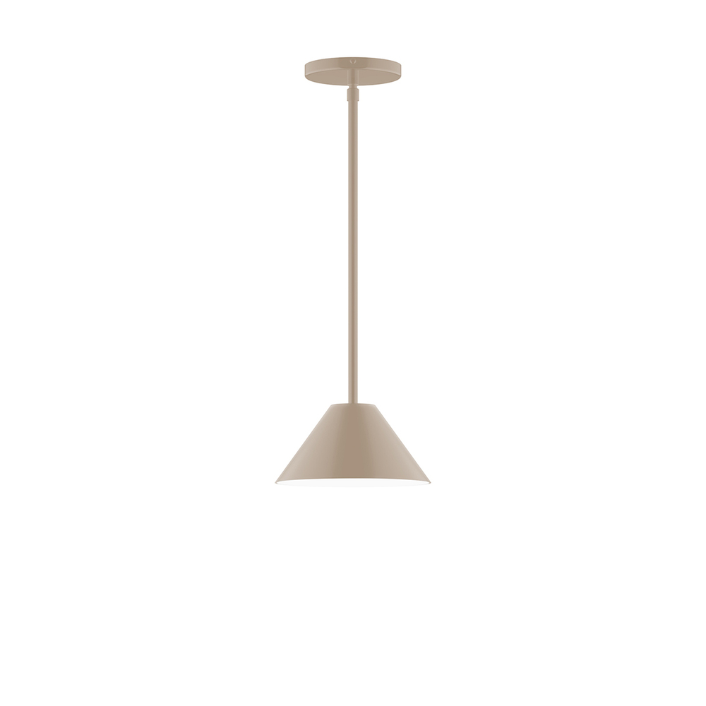 8&#34; Pinnacle Stem Hung Pendant, Clay