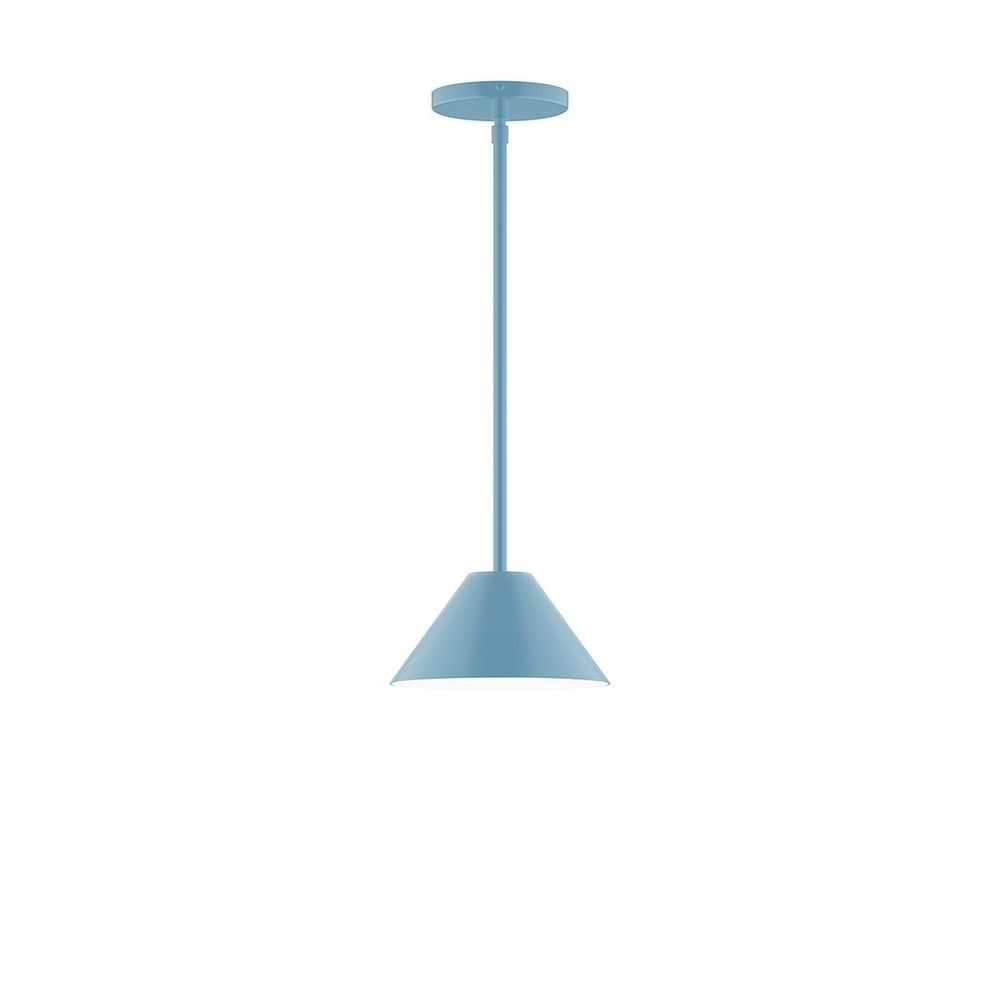8&#34; Pinnacle Stem Hung Pendant, Light Blue