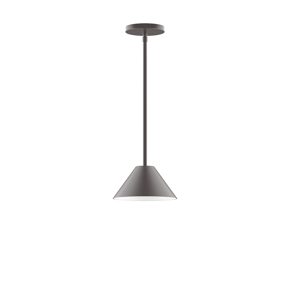 8&#34; Pinnacle Stem Hung Pendant, Bronze Matte
