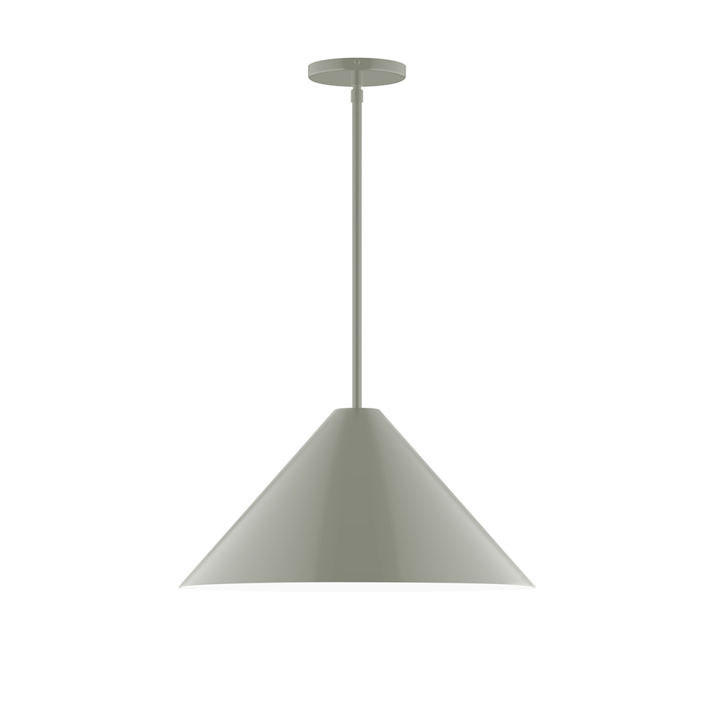 18&#34; Pinnacle Stem Hung Pendant, Moss Green