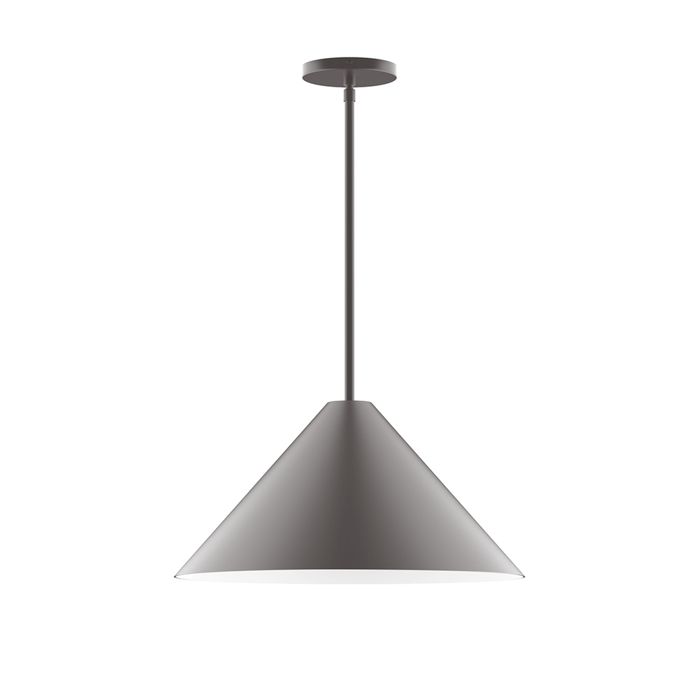 18&#34; Pinnacle Stem Hung Pendant, Bronze Matte