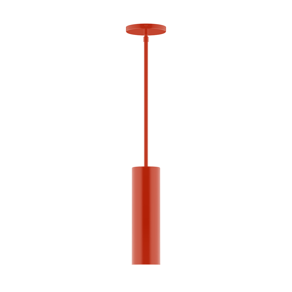 3.5&#34; x 12&#34; Beam Stem Hung Pendant, Vermillion