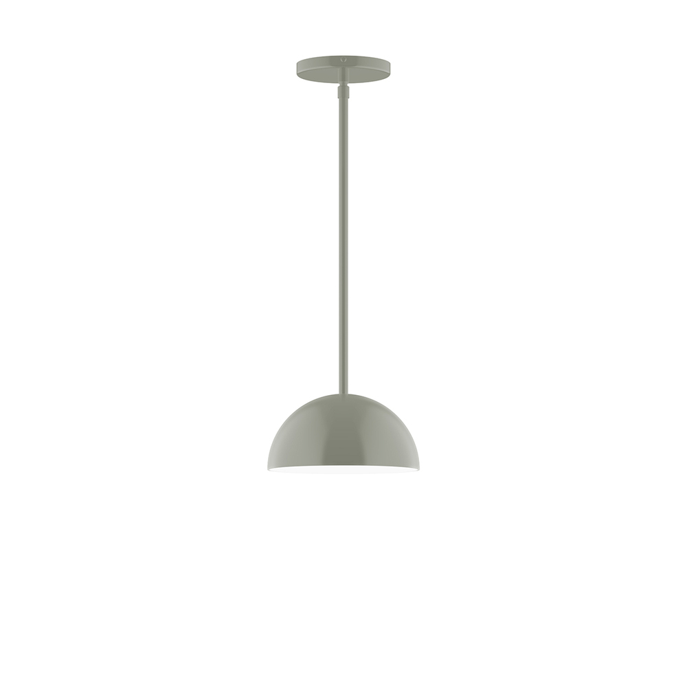 8&#34; Arcade Stem Hung Pendant, Moss Green