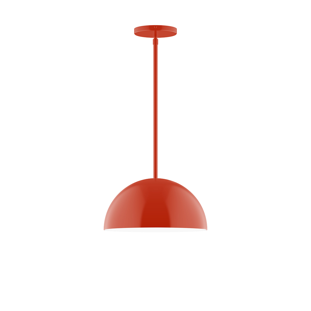 12&#34; Arcade Stem Hung Pendant, Vermillion