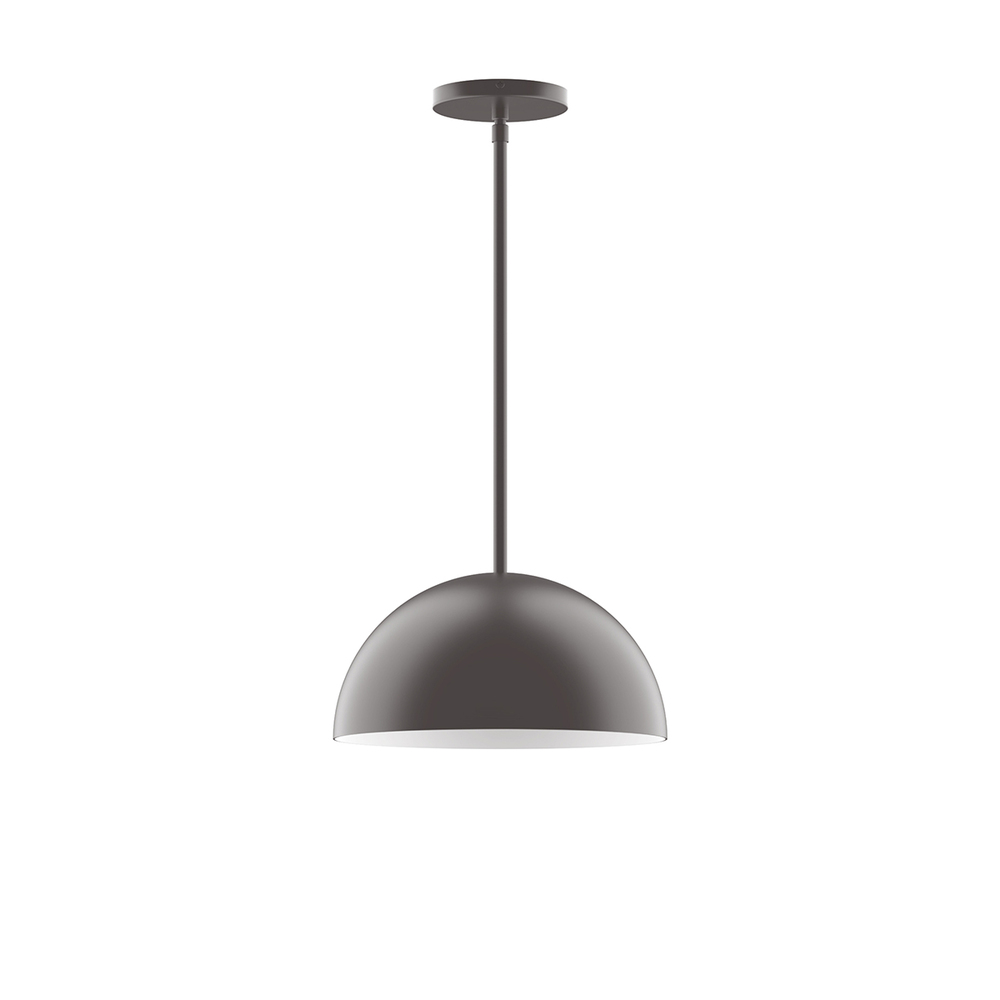 12&#34; Arcade Stem Hung Pendant, Bronze Matte