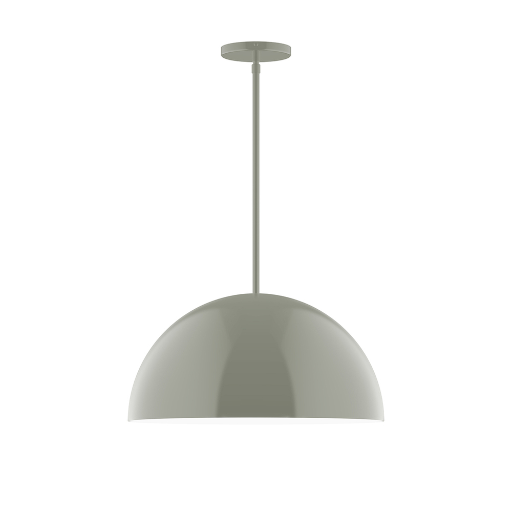 18&#34; Arcade Stem Hung Pendant, Moss Green