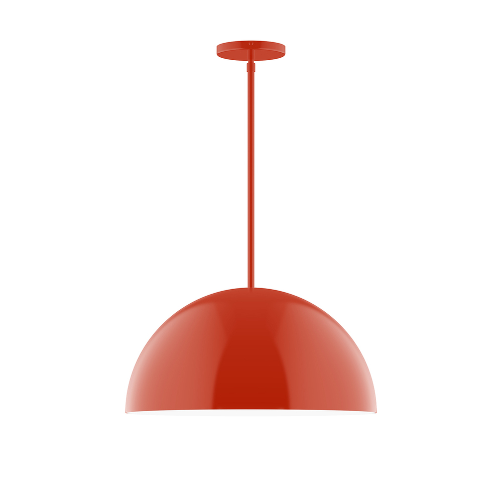 18&#34; Arcade Stem Hung Pendant, Vermillion