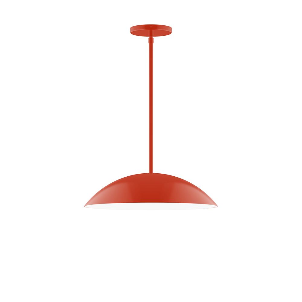 16&#34; Plateau Stem Hung Pendant, Vermillion