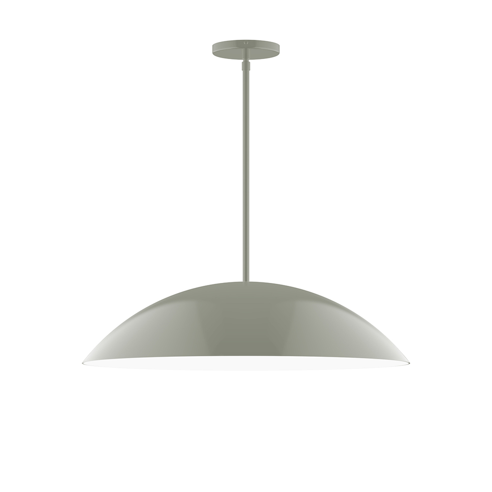 24&#34; Plateau Stem Hung Pendant, Moss Green