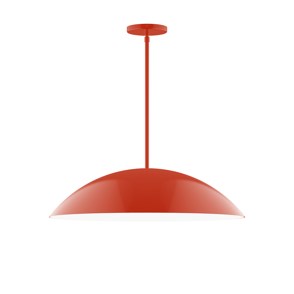 24&#34; Plateau Stem Hung Pendant, Vermillion