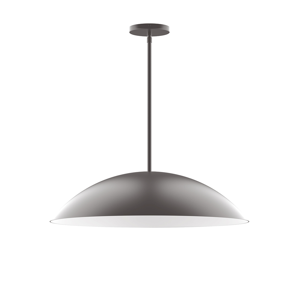 24&#34; Plateau Stem Hung Pendant, Bronze Matte