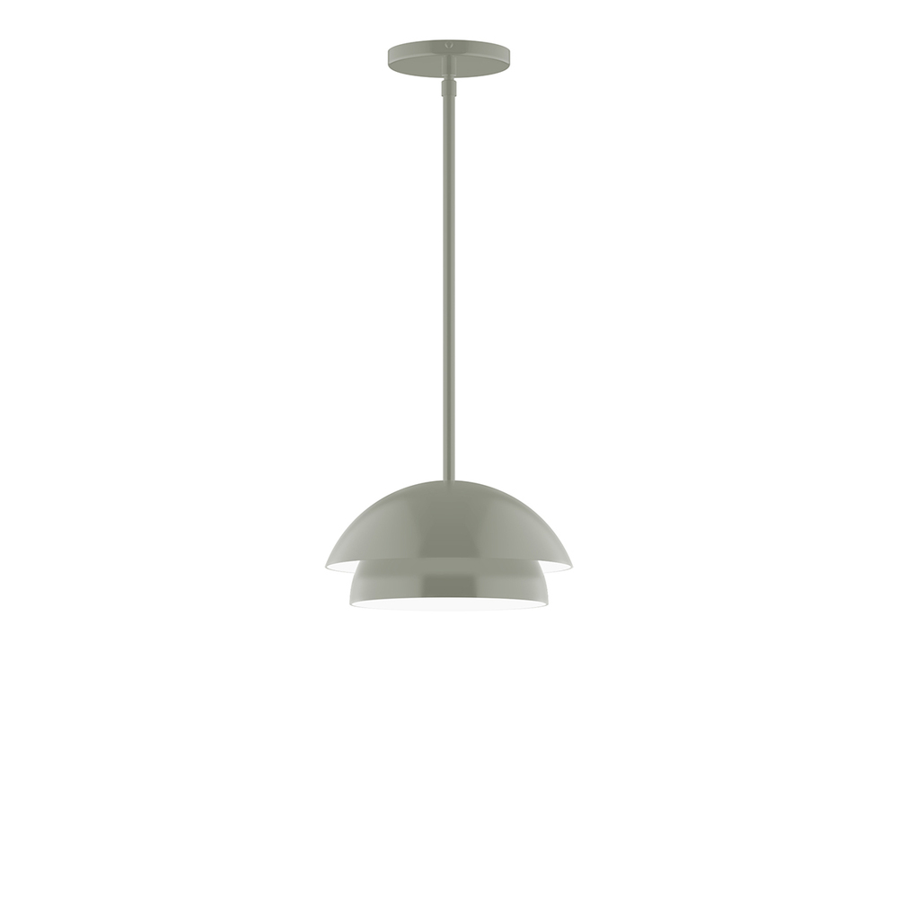 10&#34; Nest Stem Hung Pendant, Moss Green