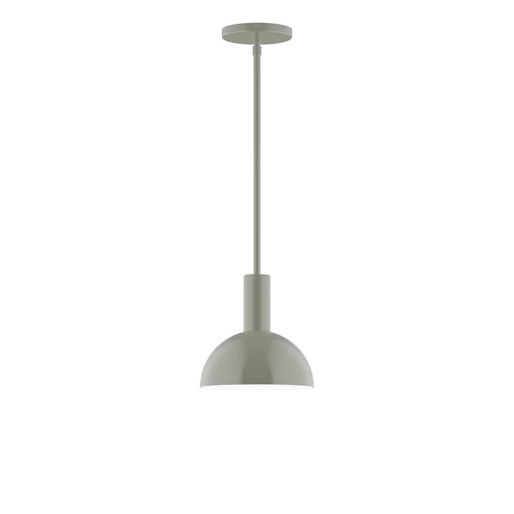 8&#34; Ray Stem Hung Pendant, Moss Green