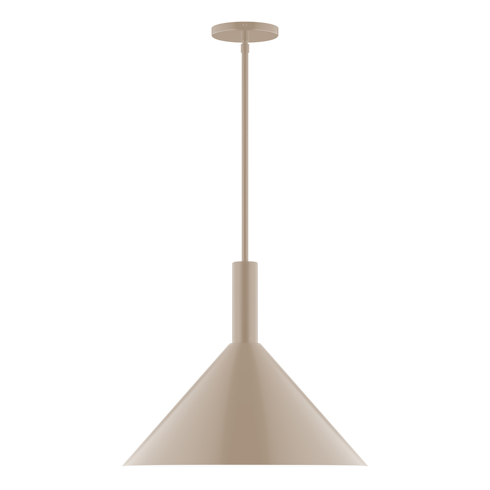 18&#34; Chase Stem Hung Pendant, Clay