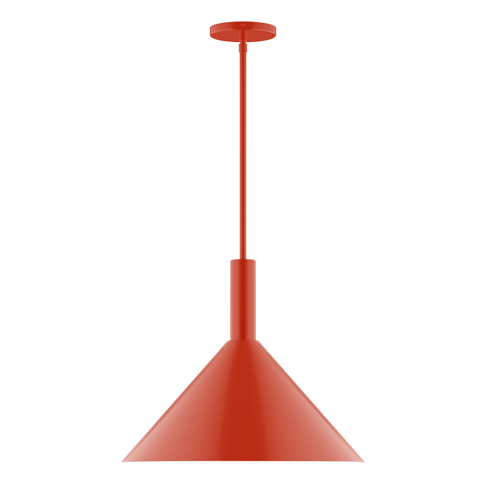 18&#34; Chase Stem Hung Pendant, Vermillion