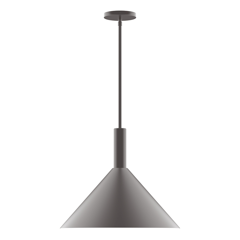 18&#34; Chase Stem Hung Pendant, Bronze Matte