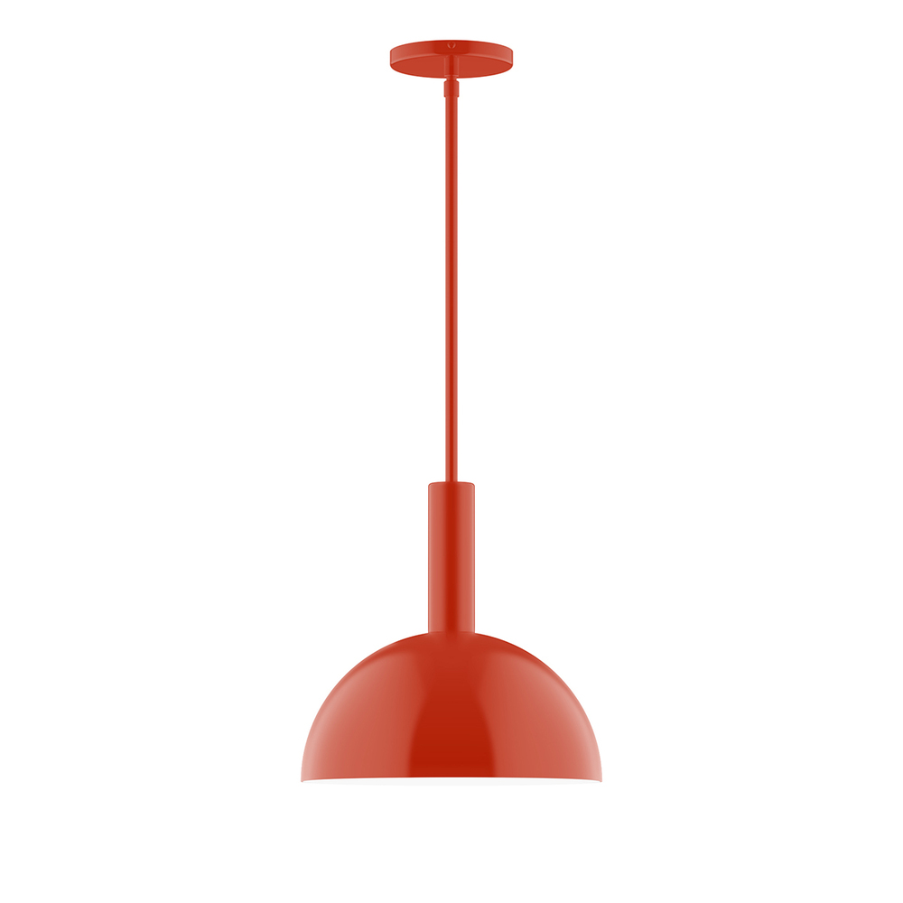 12&#34; Ray Stem Hung Pendant, Vermillion
