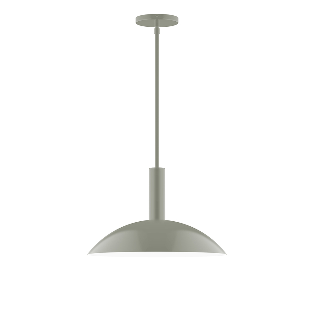 16&#34; Glow Stem Hung Pendant, Moss Green