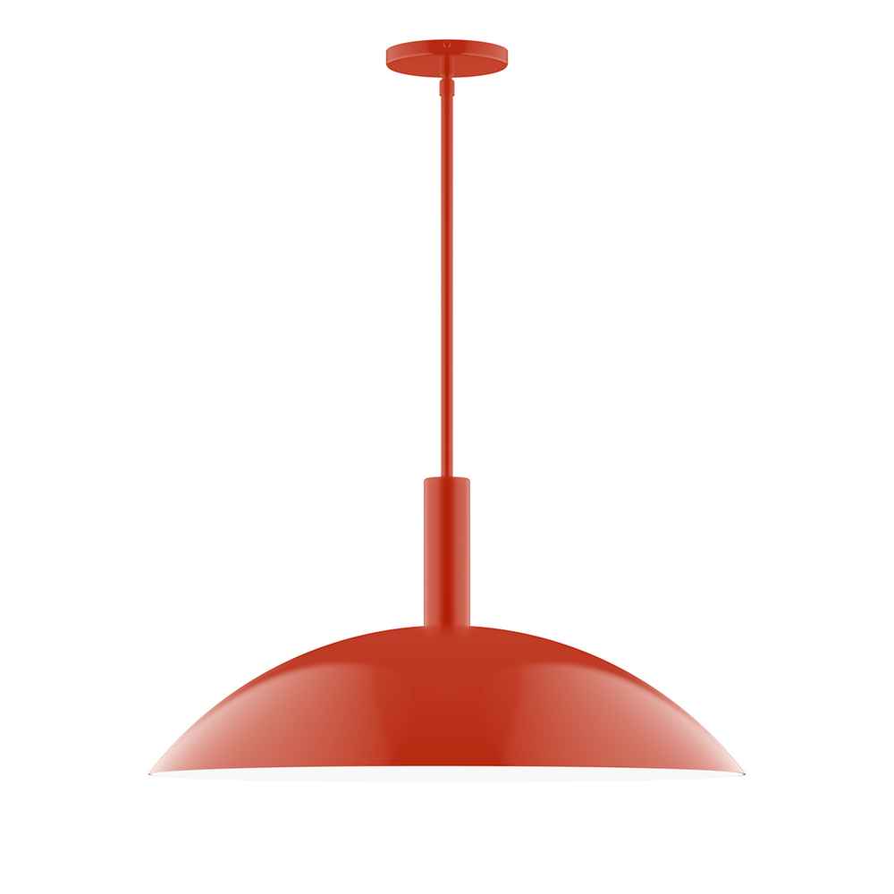 24&#34; Glow Stem Hung Pendant, Vermillion