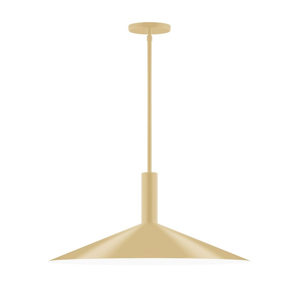 24&#34; Zing Stem Hung Pendant, Ivory