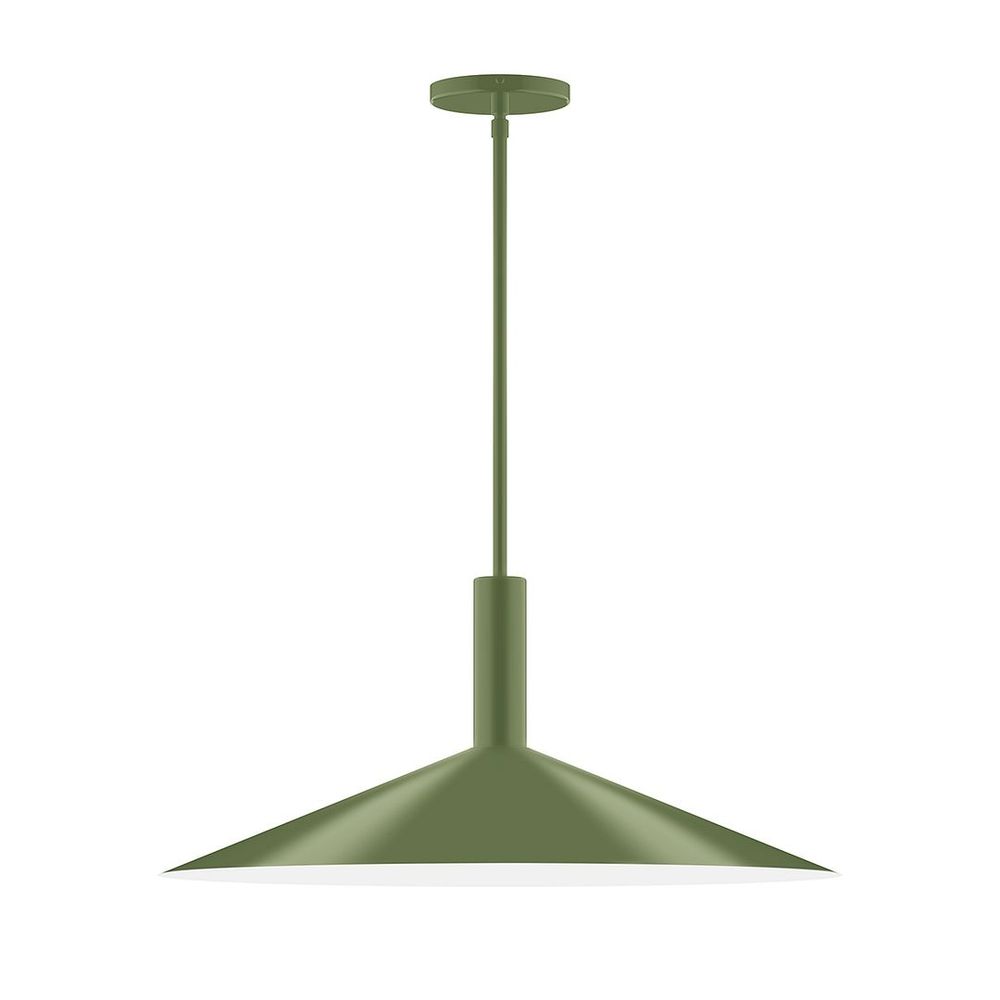 24&#34; Zing Stem Hung Pendant, Fern Green