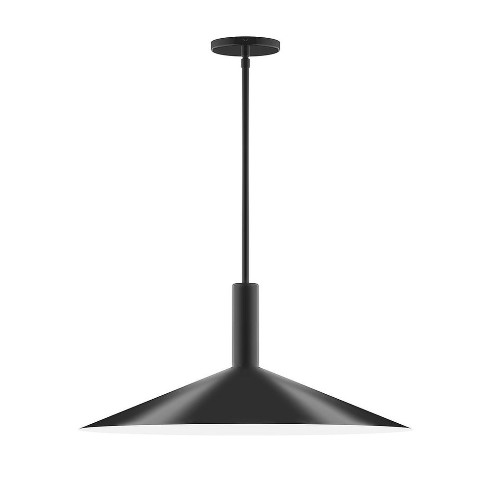 24&#34; Zing Stem Hung Pendant, Black
