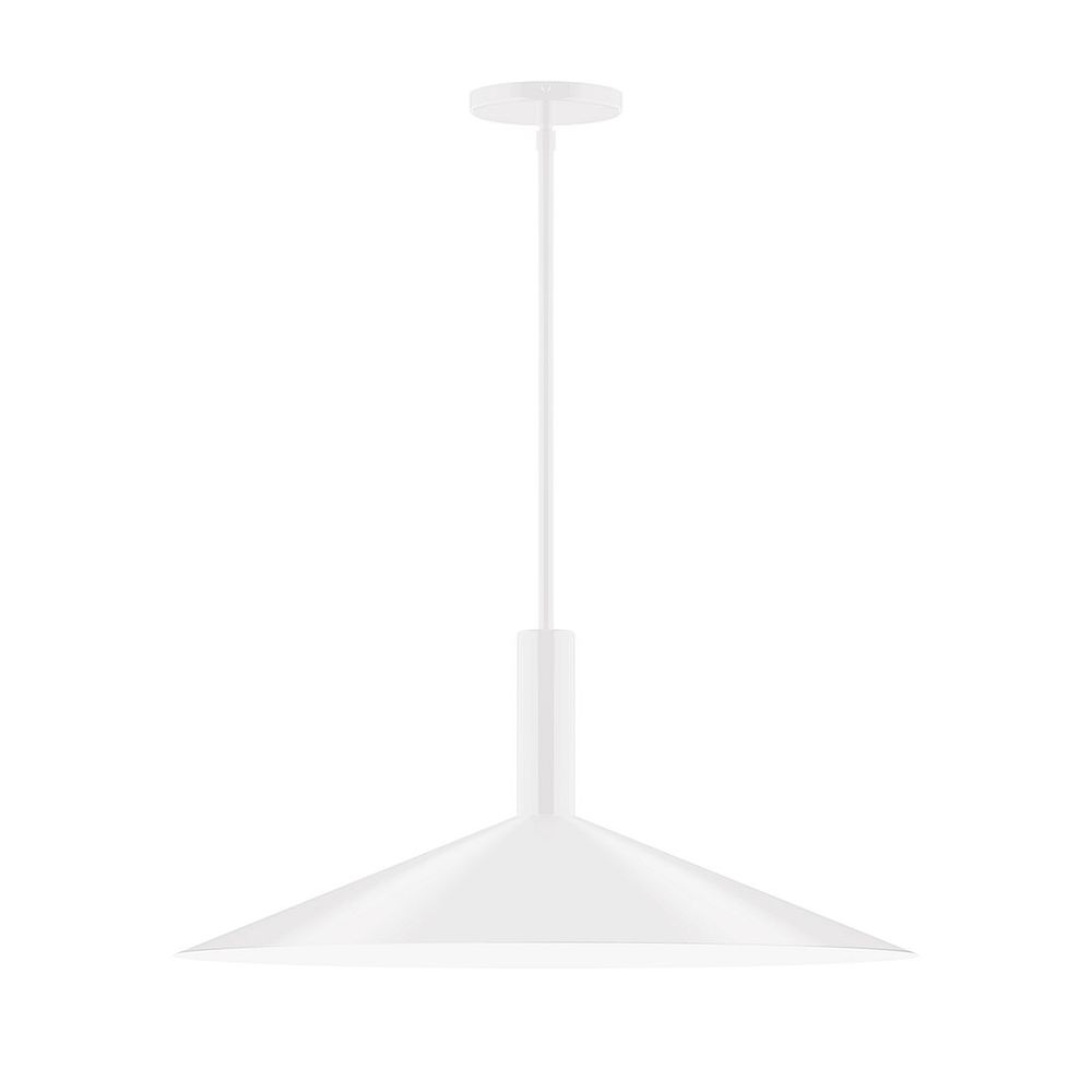 24&#34; Zing Stem Hung Pendant, White