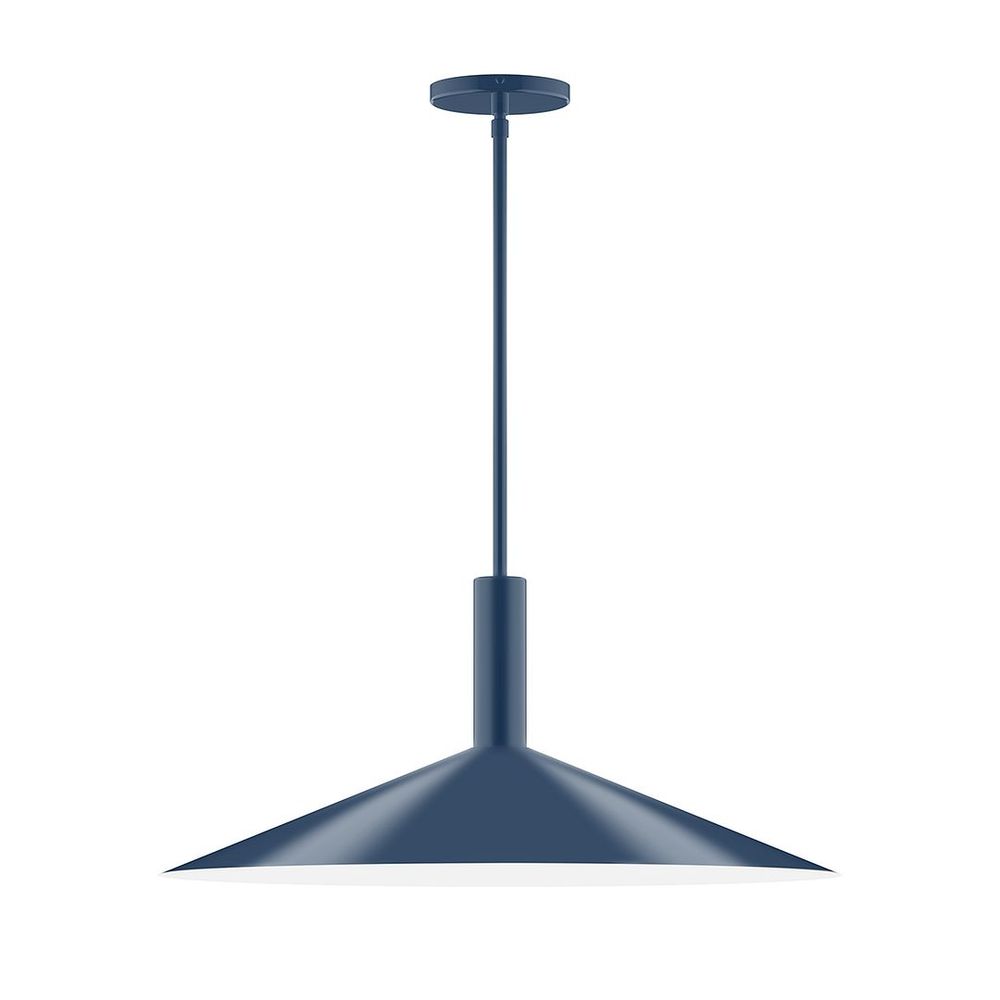 24&#34; Zing Stem Hung Pendant, Navy