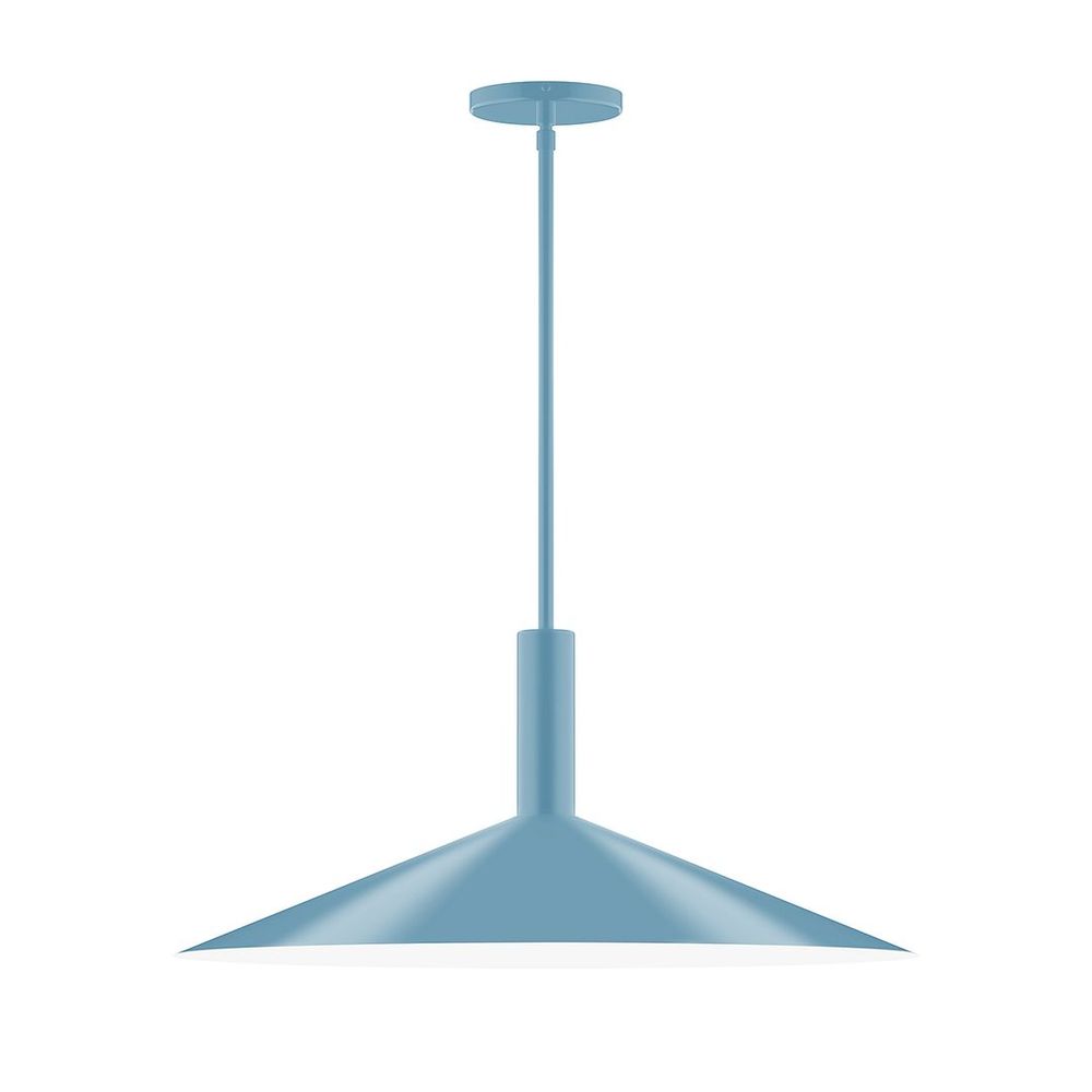 24&#34; Zing Stem Hung Pendant, Light Blue
