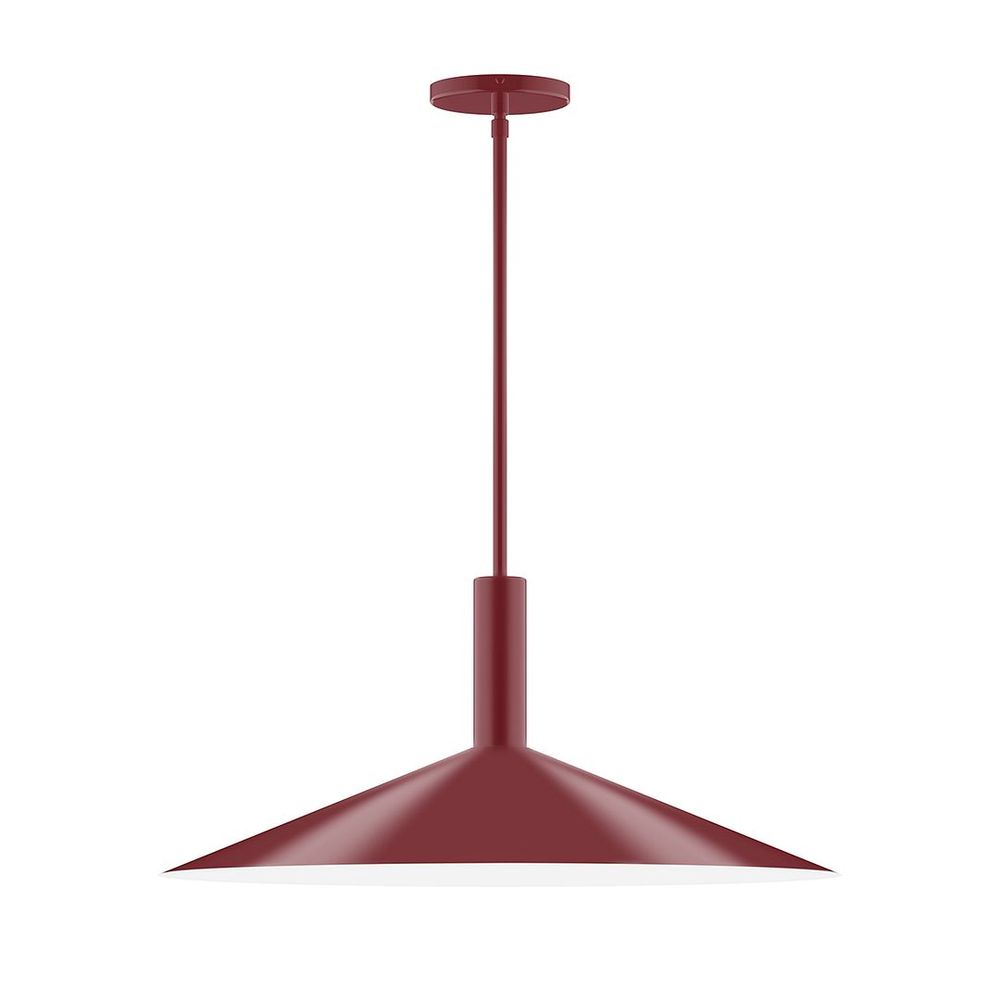 24&#34; Zing Stem Hung Pendant, Barn Red