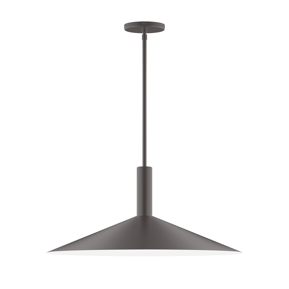 24&#34; Zing Stem Hung Pendant, Bronze Matte