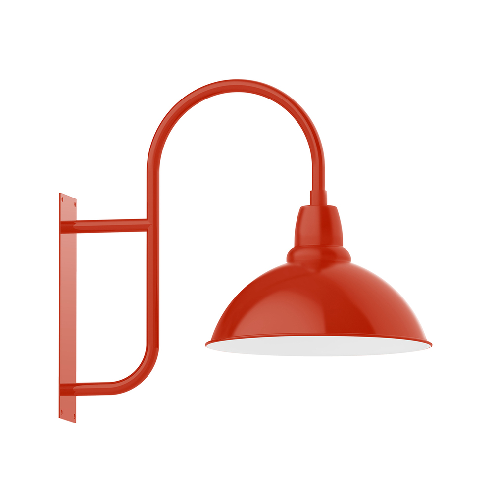 18&#34; Cafe shade, wall mount light, Vermillion