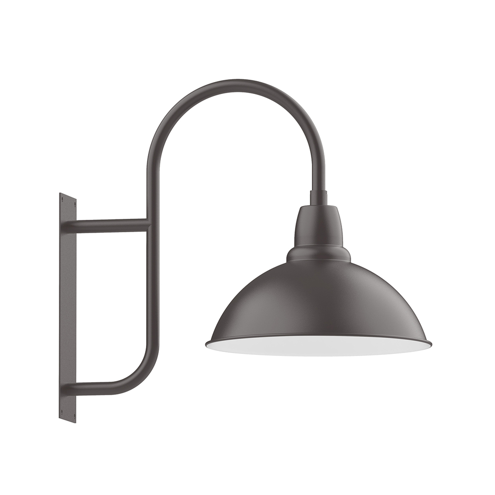 18&#34; Cafe shade, wall mount light, Bronze Matte