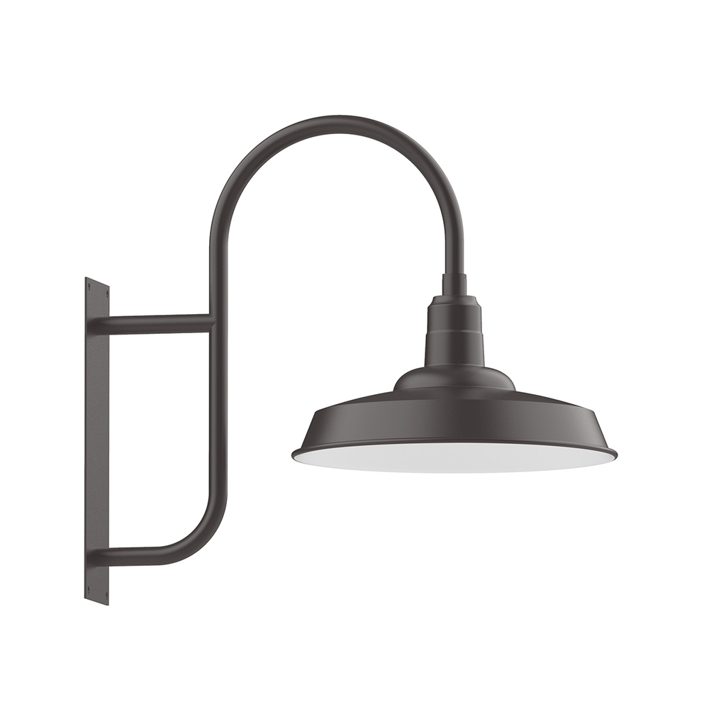 18&#34; Warehouse shade, wall mount light, Bronze Matte