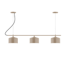 Montclair Light Works CHA419-18-C21 - 3-Light Linear Axis Chandelier with White SJT Cord, Clay