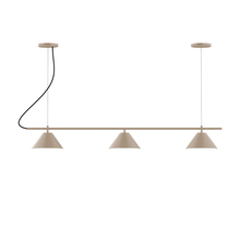 Montclair Light Works CHA421-18-L12 - 3-Light Linear Pinnacle LED Chandelier, Clay