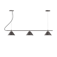 Montclair Light Works CHA421-57-L12 - 3-Light Linear Pinnacle LED Chandelier, Bronze Matte