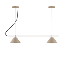 Montclair Light Works CHB421-18-L12 - 2-Light Linear Pinnacle LED Chandelier, Clay