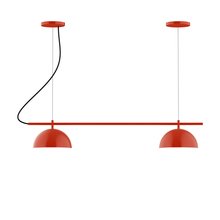 Montclair Light Works CHB431-26-L12 - 2-Light Linear Arcade LED Chandelier, Vermillion