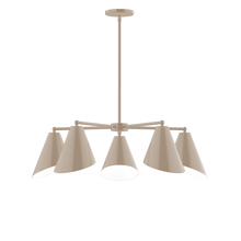 Montclair Light Works CHC415-18 - 5-Light Jasmine Chandelier, Clay